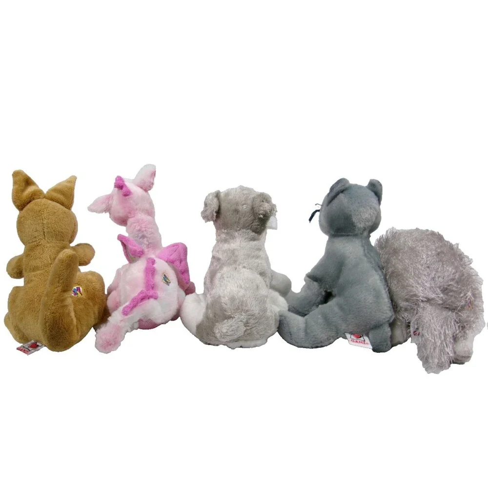 Ganz Webkinz Lot of 5 Assorted Plush Stuffed Animals Dragon Kangaroo Porcupine